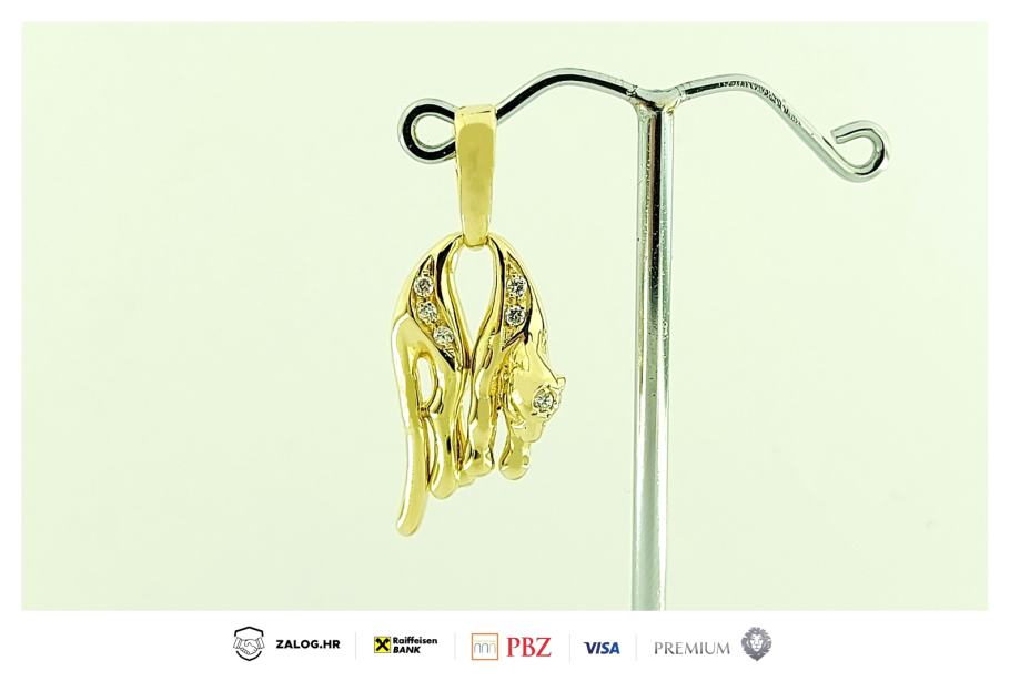 ZLATNI PRIVJESAK JAGUAR 14K 4.90G **DO 24 RATE** R1! - cover