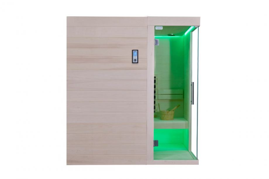 Kombinirana SAUNA kutna – 180 x 140 x 200 – ELITE – Aspen - cover