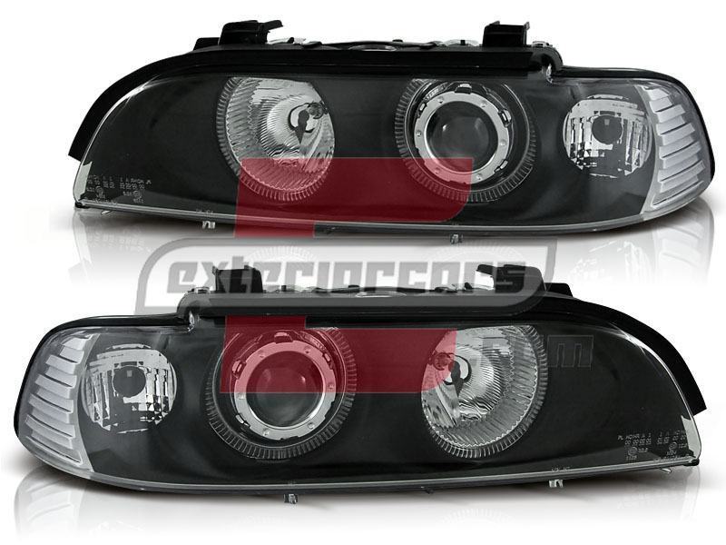 BMW 5er E39 (95-03) - Prednja svjetla Angel Eyes (crna) DOSTUPNO ODMAH - cover