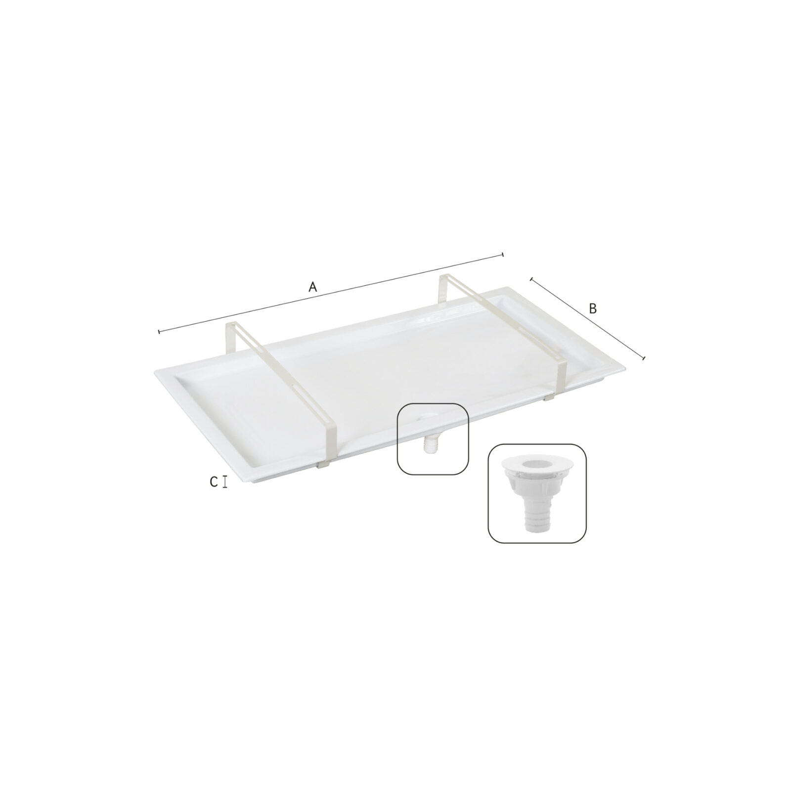 VECAMCO Tavica za kondenzat vanjske jedinice 790x390x30 - cover