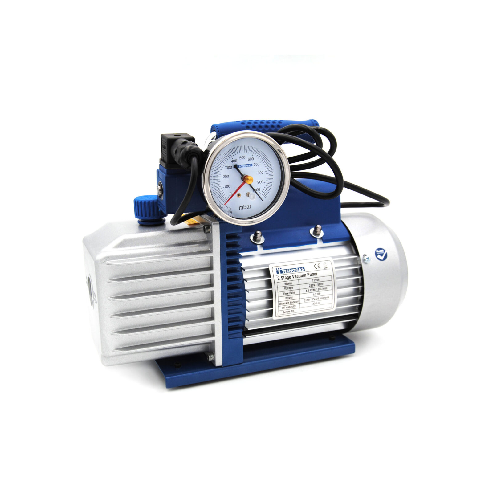 CROVERG TG Vakum pumpa DS3 2-stupanjska 128l/min, 25 mikrona sa elektrom. vent. - cover