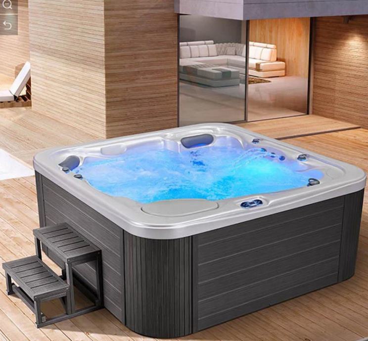 Hidromasažni bazen, Masažni bazen, Jacuzzi vanjski LED za 6 osoba - cover