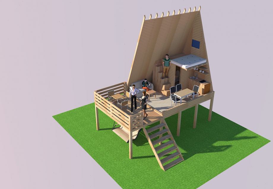 A-frame drvene kuće i kućice za odmor ili stanovanje / A-shape - cover