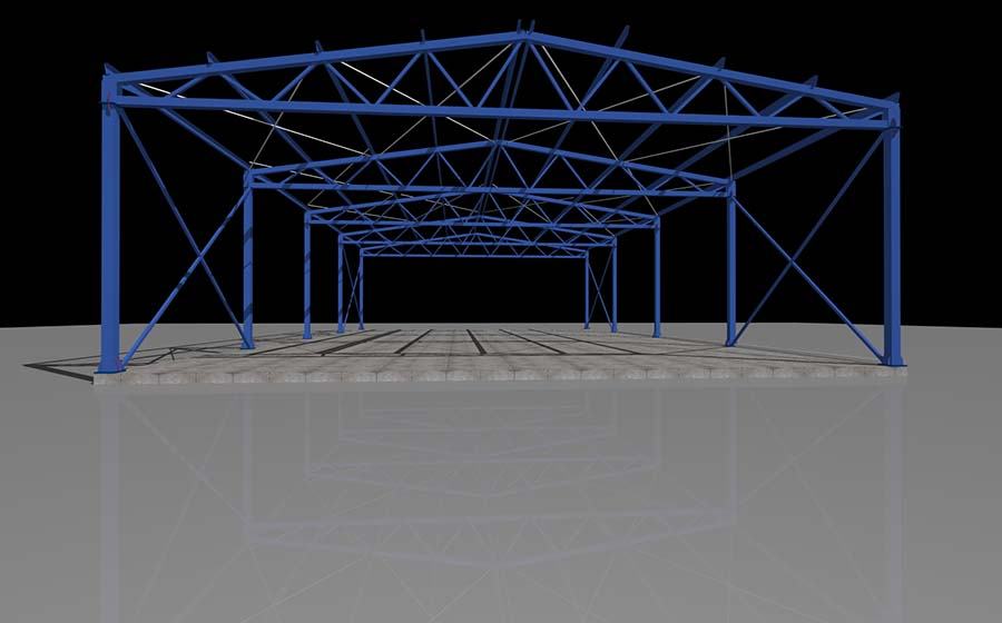 Montažna čelična hala 30x15 metara, korisne visine 4,5 m - cover
