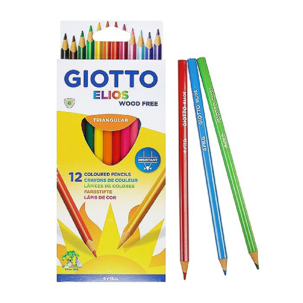 Drvene bojice tanke Giotto Elios, pak. 12 kom. - cover