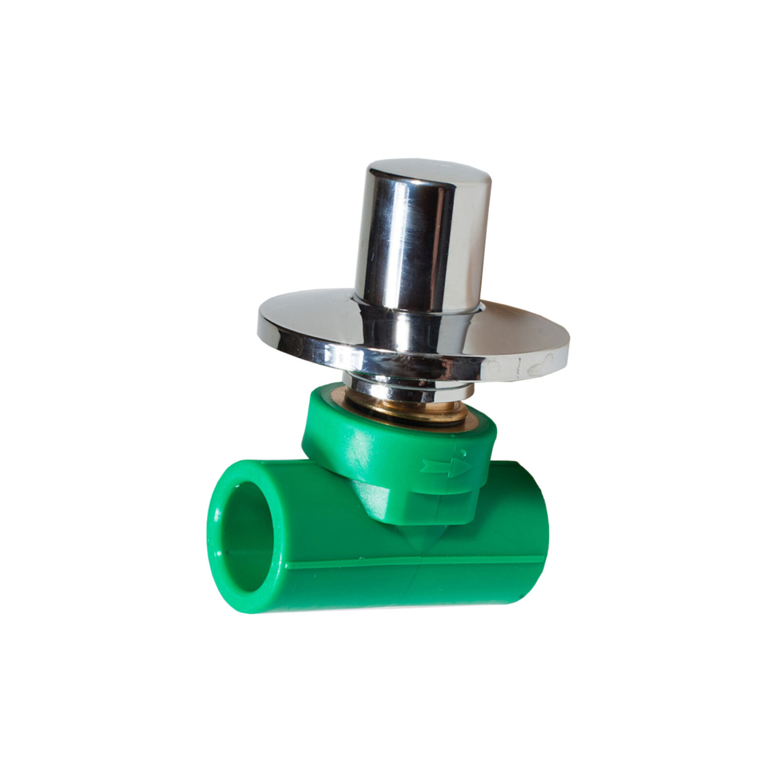 PEŠTAN PPR Ventil sa kapom i rozetom 32mm (krom) Fluidtherm - cover