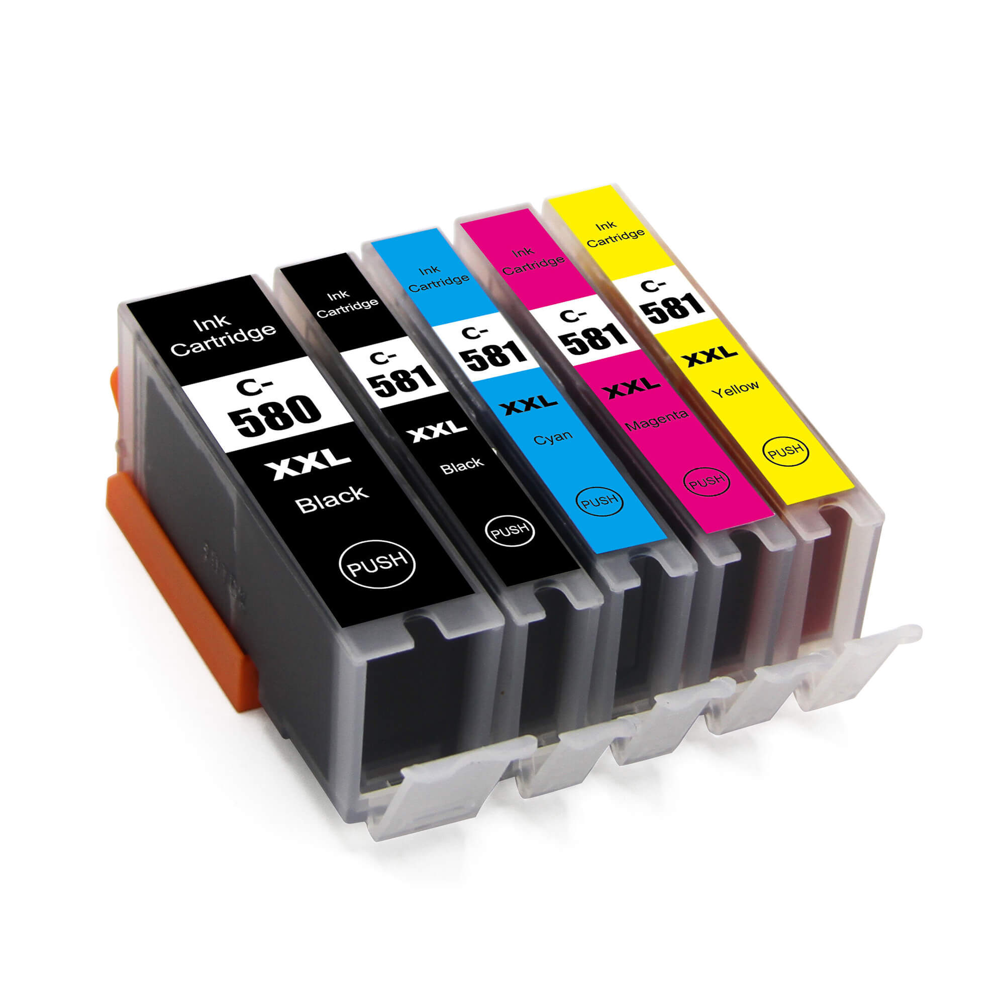 Komplet zamjenskih tinti Canon PGI-580XXL BK|CLI-581XXL BK|CLI-581XXL C|CLI-581XXL M|CLI-581XXL Y | 27.87 EUR - cover