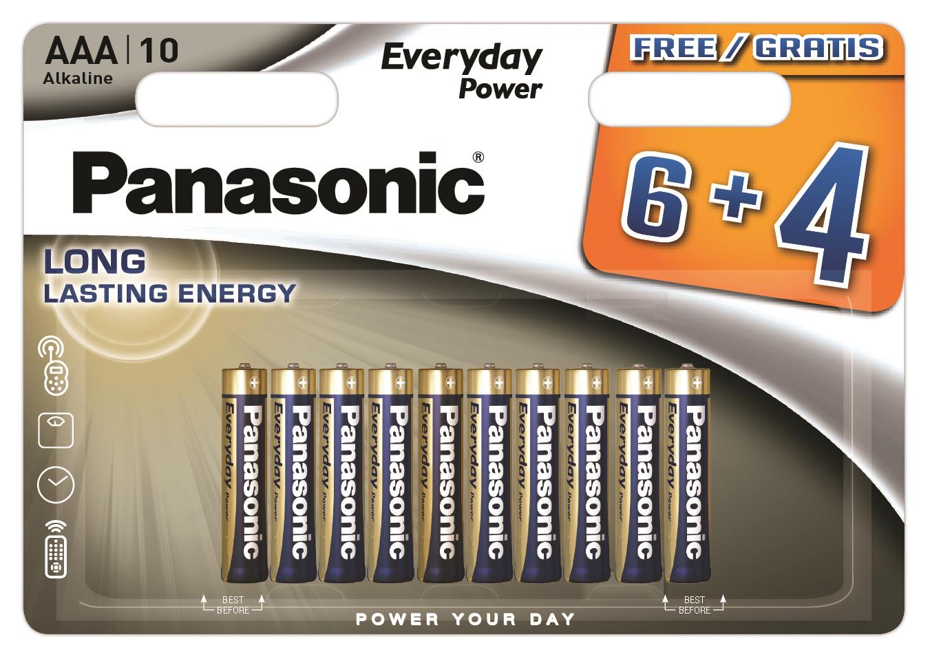 PANASONIC baterije LR03EPS/10BW 6+4F Alkal. Everyday Power - cover