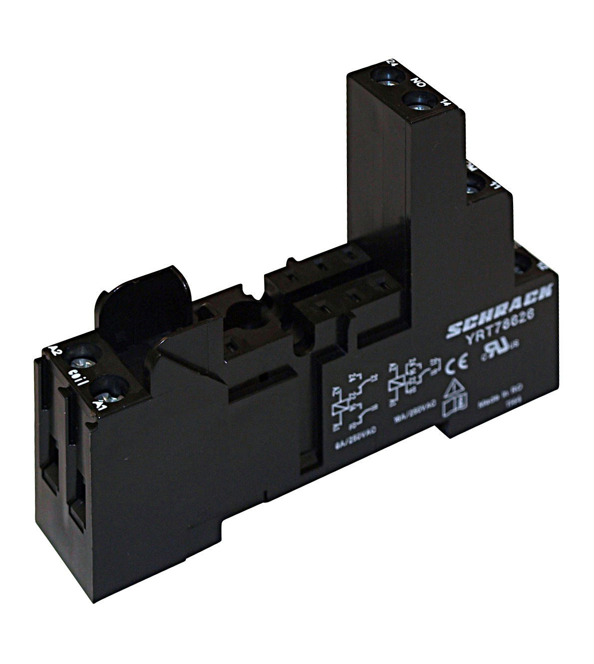 Schrack podnožje 8-polno l/O 5,0 za XT, RT2x, RT3x, RT4x releje - cover