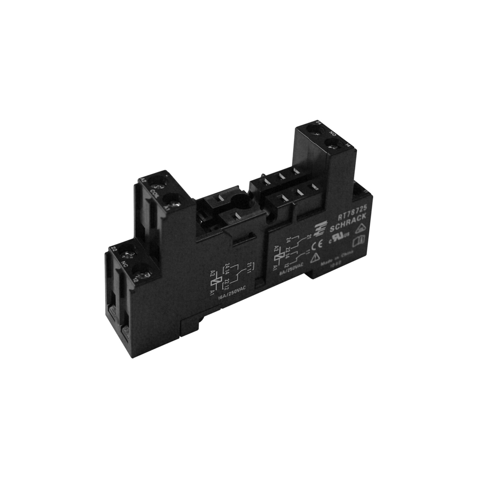 Schrack podnožje 8-polno l/O 5,0 za XT, RT2x, RT3x, RT4x releje - cover