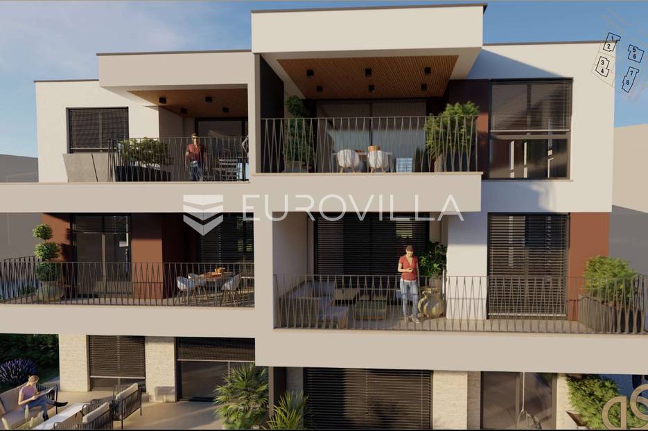 Medulin, širi centar, zgr 9, trosoban stan S1 u prizemlju moderne novogradnje, NKP 74.83 m2 s vrtom - cover