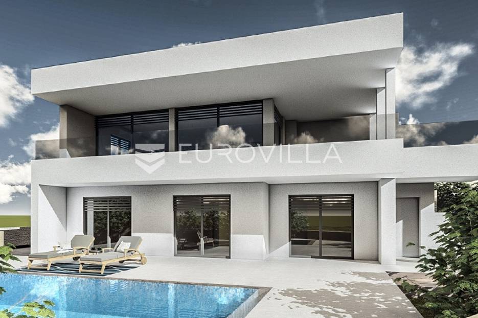 Kavran, moderna kuća s bazenom i pogledom na more - cover