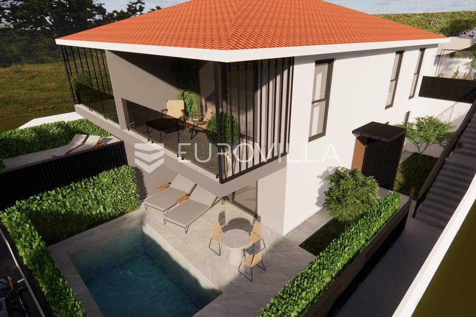 Omišalj - Otok Krk, novogradnja, stan (A) 67,37 m2 s bazenom - cover