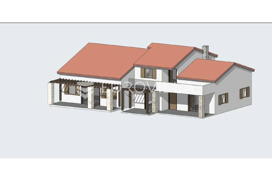 Višnjan, dvojna kuća s bazenom i predivnim pogledom na more - cover