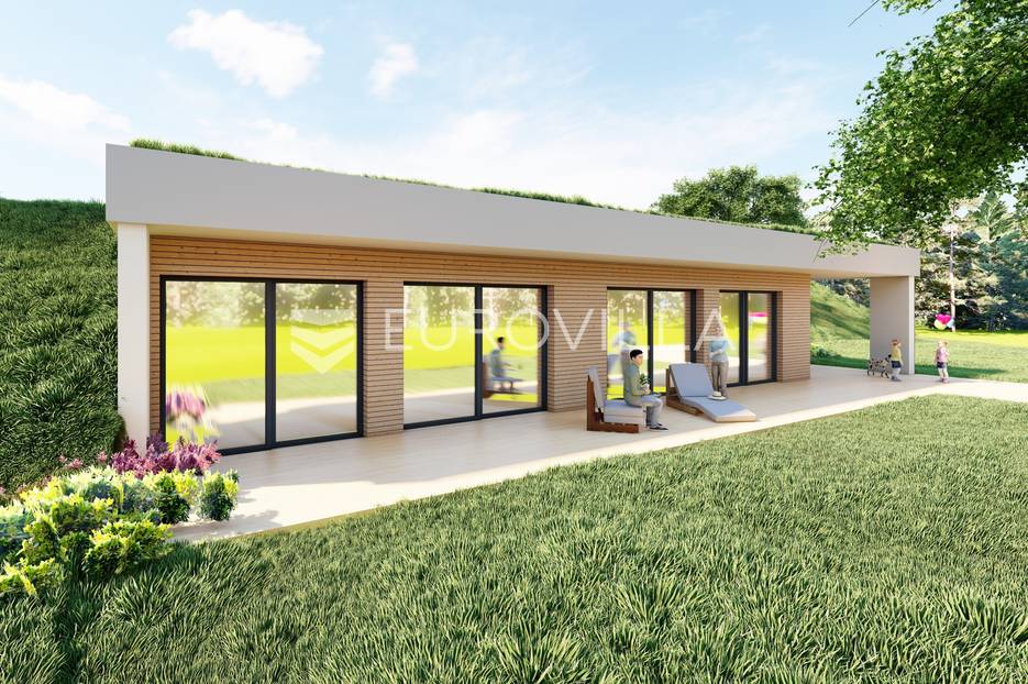 Zabok, Veliko Trgovišće, ekskluzivna niskoenergetska obiteljska kuća sa zelenim krovom NKP 170,08 m2 - cover