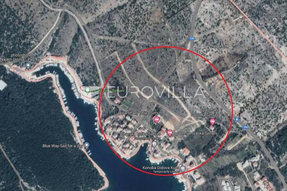 Pag, Šimuni, građevinsko zemljište 480 m2 - cover