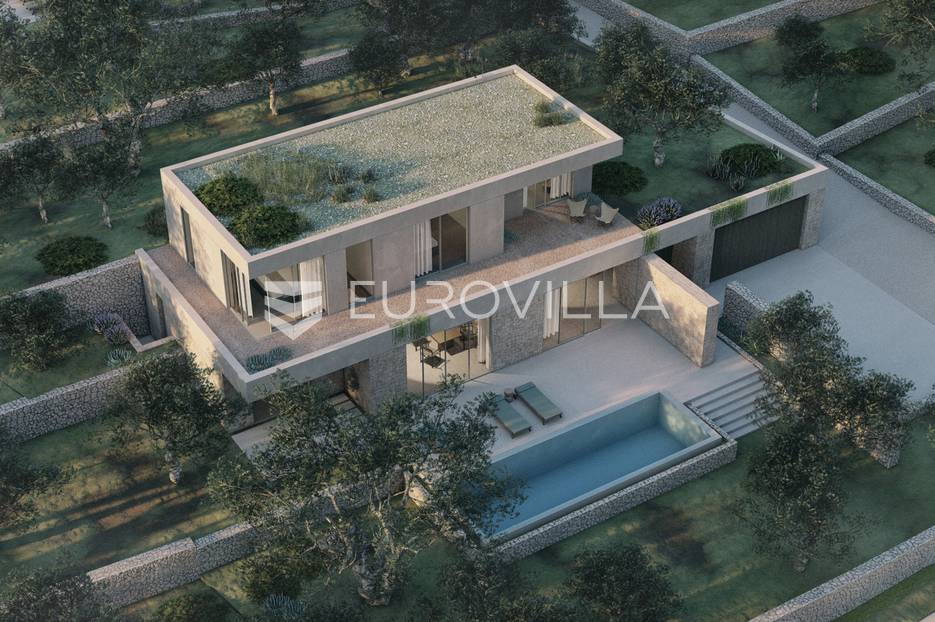 Otok Hvar, Jelsa, atraktivno građevinsko zemljište 3393,60 m2 s idejnim projektom za tri ville - cover