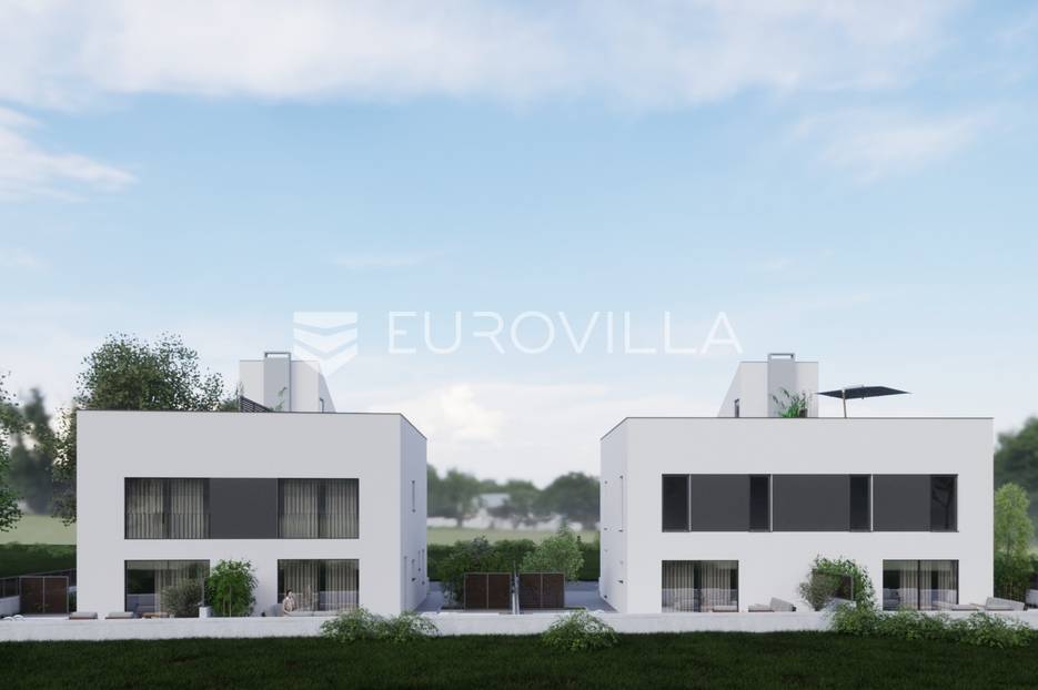 Istra, Peroj - moderna duplex kuća sa pogledom na more i bazenom, NKP 111.21 m2 - cover