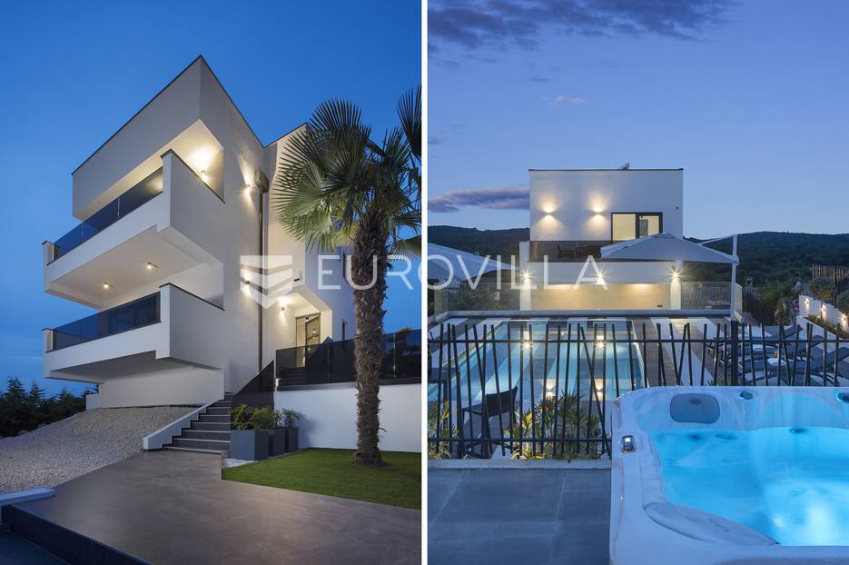 Istra, Flengi, moderna vila sa impozantnom okućnicom i pogledom na more - cover