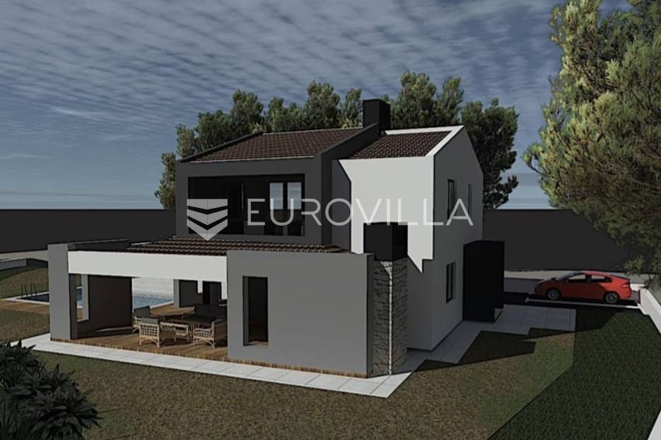 Svetvinčenat, Juršići - građevinsko zemljište s prijavljenom gradnjom i projektom, 828 m2 - cover