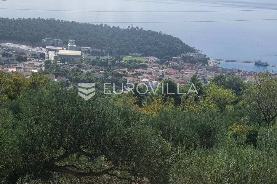 Makarska - Makar, poljoprivredno zemljište s pogledom na more, 662 m2 - cover