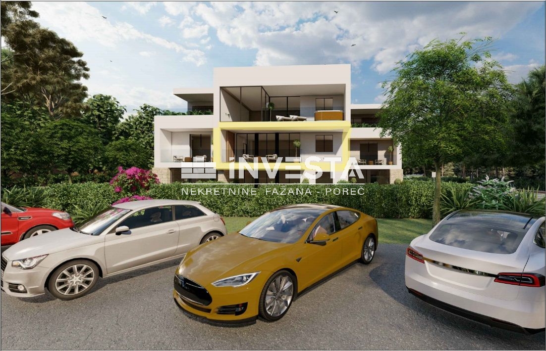 Poreč, prostrani stan na 1.katu novogradnje, 3SS+DB - cover