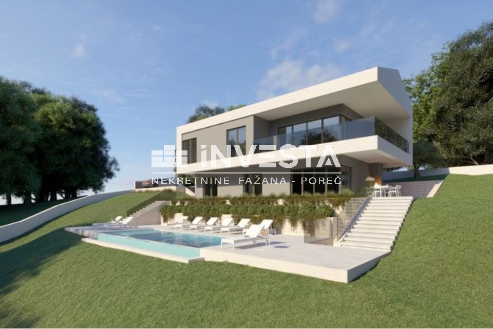 Ližnjan, zemljište sa građevinskom dozvolom za kuću s bazenom - cover