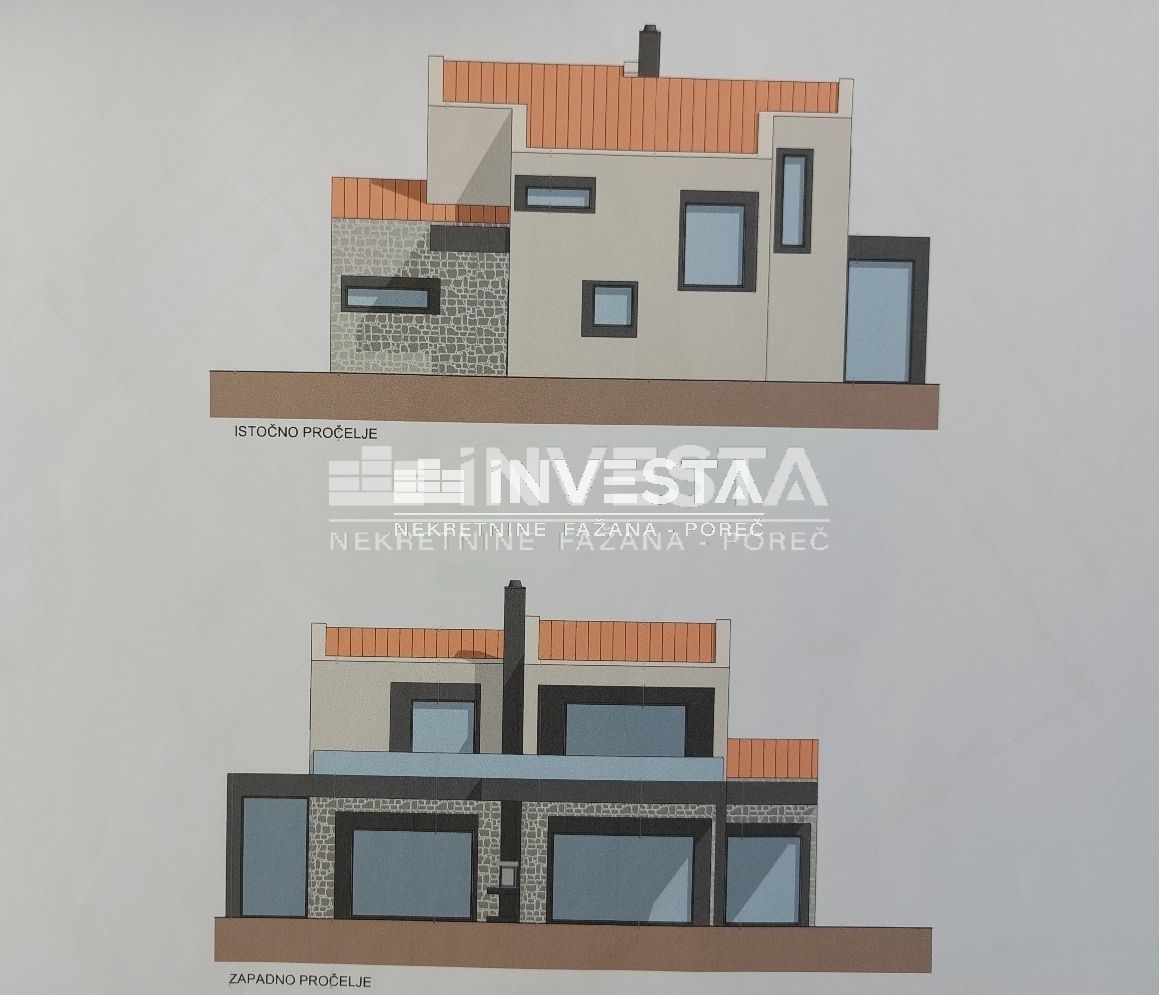 Okolica Baderne, građevinsko zemljište 598 m2 s projektom - cover