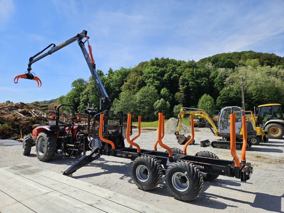 Šumska prikolica za traktor BMF 10T2 kran 720 - cover