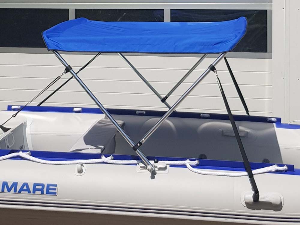TENDA BIMINI TOP za čamac PLAVA, sklopivo, Š125 x V105 x D145 cm (2 štapa) - cover