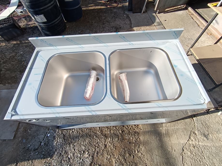 INOX dupli sudoper dim. 1400x700x850/900mm - NOVO - cover