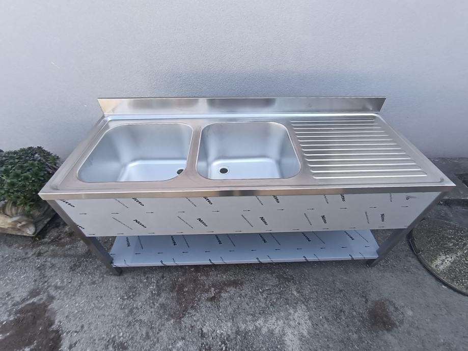 Inox radni sudoper dim. 1800x700x850/900mm -NOVO - cover