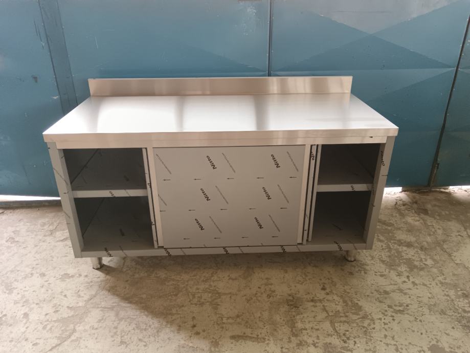 INOX zatvoreni radni stol dim. 1600x700x850mm - cover