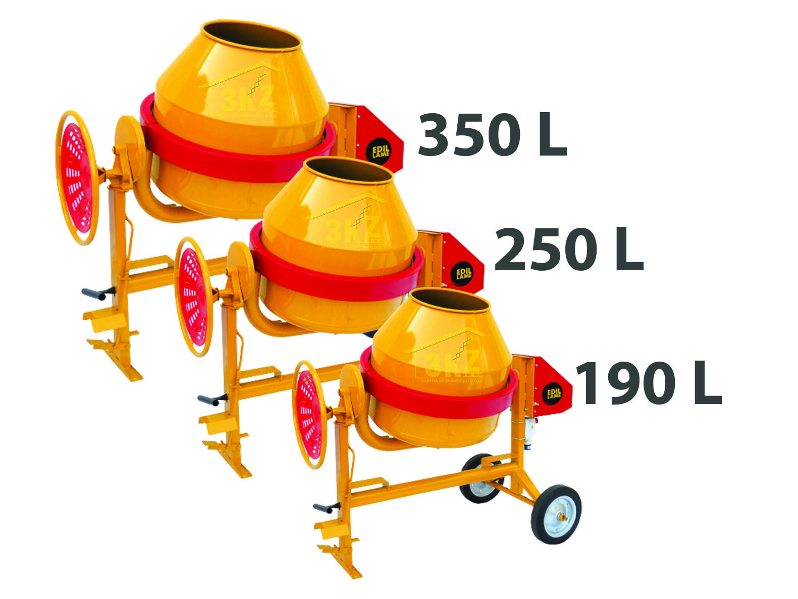 MJEŠALICA ZA BETON PROFI 190/250L/350L - cover
