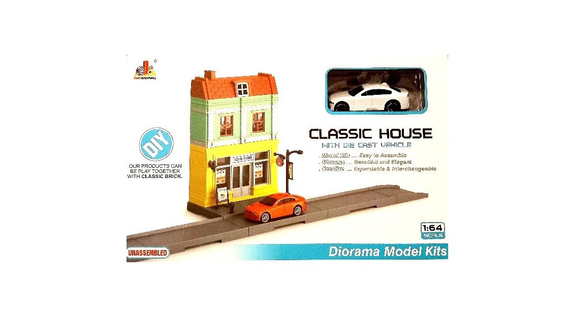 DIY diorama model classic house & car 1:64 - cover