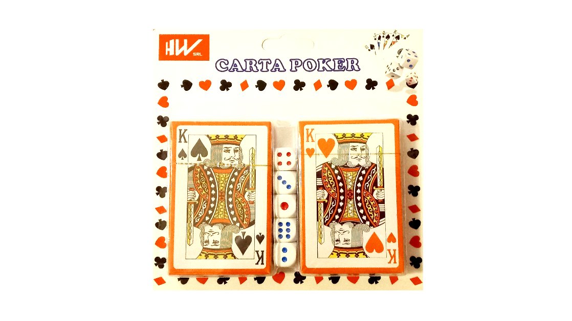 Poker karte 2 špila + 5 kockica - cover