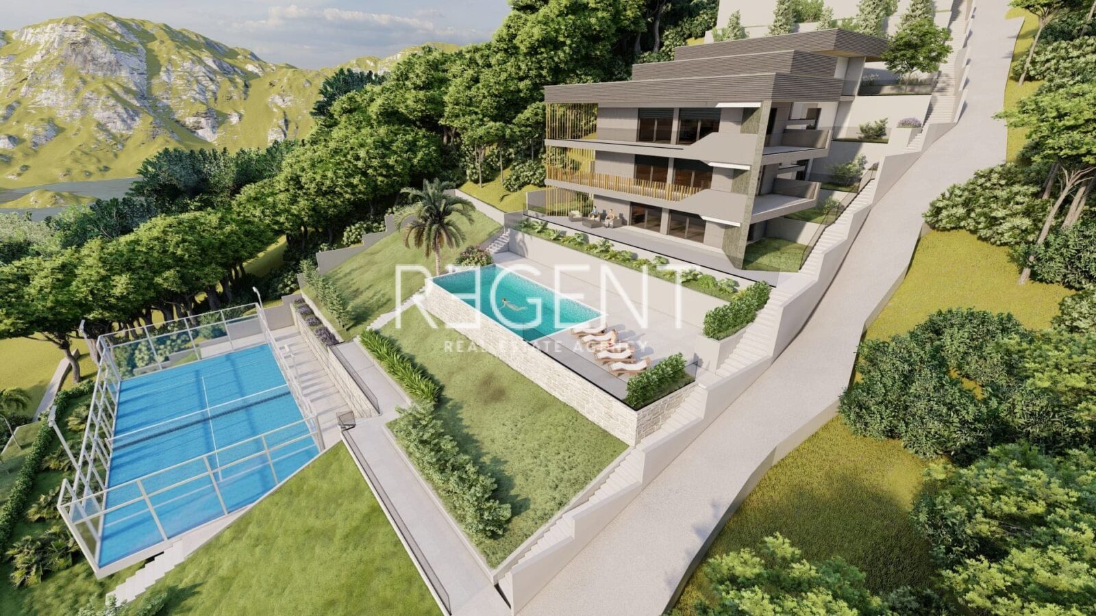 Omiš, Borak – Zemljište s projektom luksuzne vile 2460m2 - cover