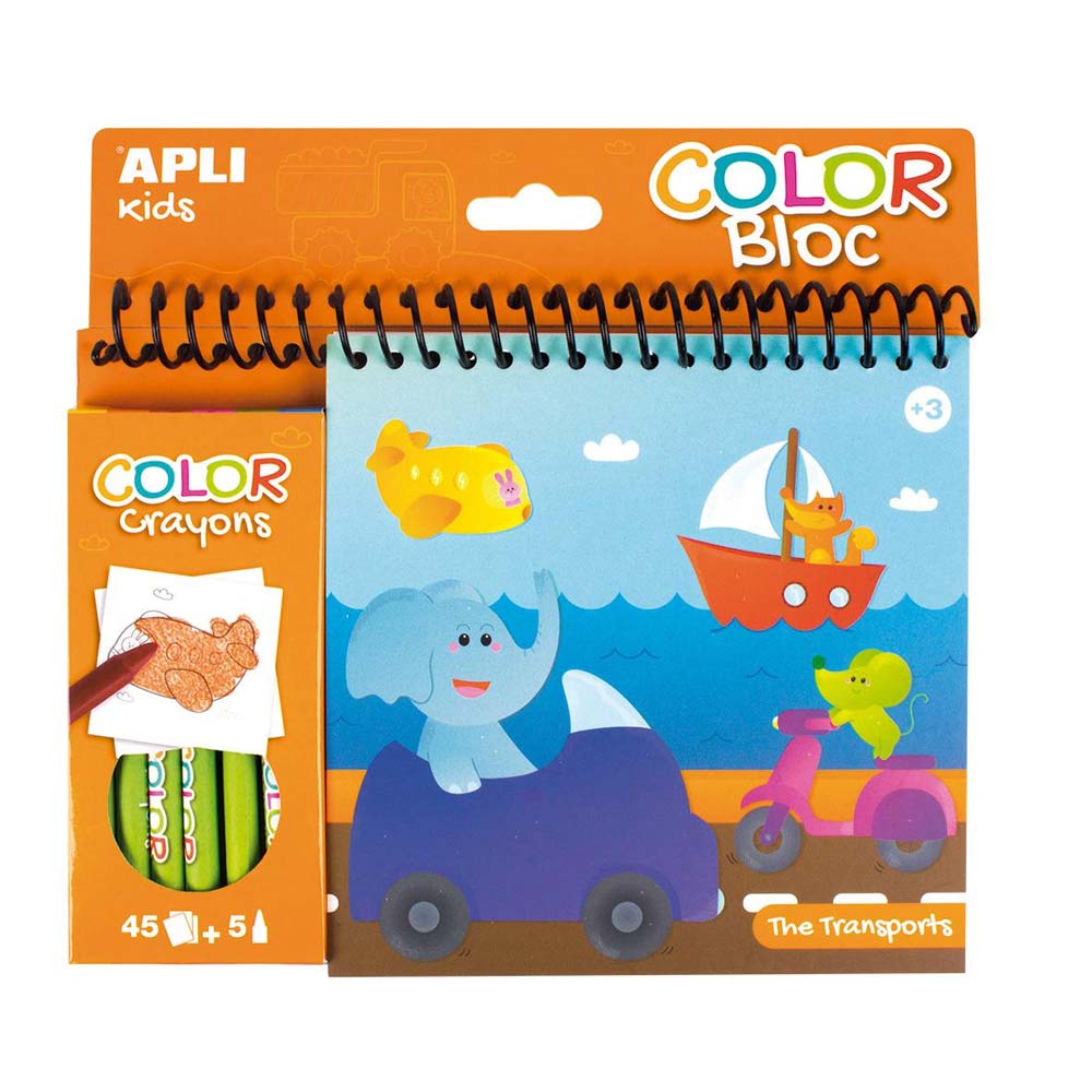 Apli slikovnica za bojanje prijevoz 45 stranica + 5 bojica - cover