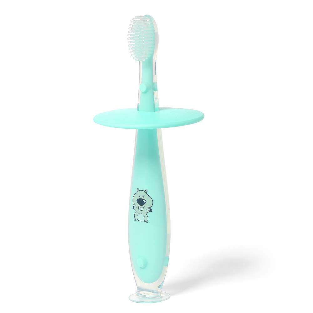 BabyOno Baby četkica za zube s graničnikom 12+ mint - cover