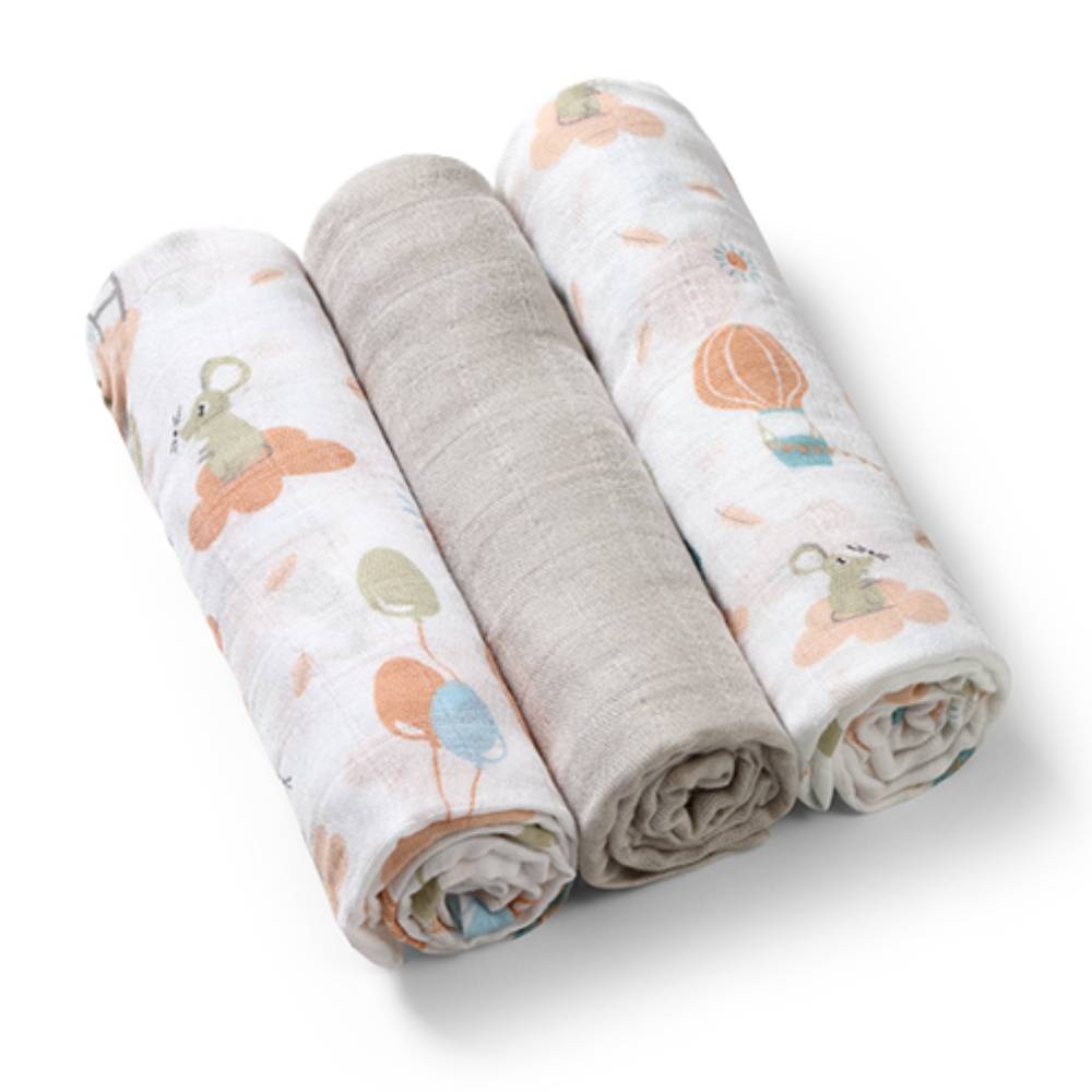 BabyOno Bambus tetra pelene Mišići, siva - cover