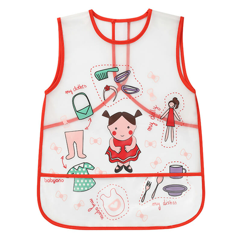 BabyOno Active Baby Podbradak košuljica 24+ mjeseci Djevojčica, crveni - cover