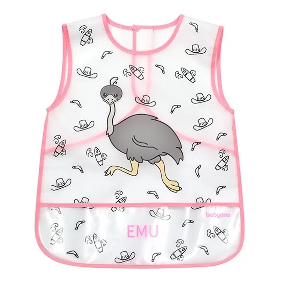 BabyOno Active Baby Podbradak košuljica 24+ mjeseci Emu, roza - cover