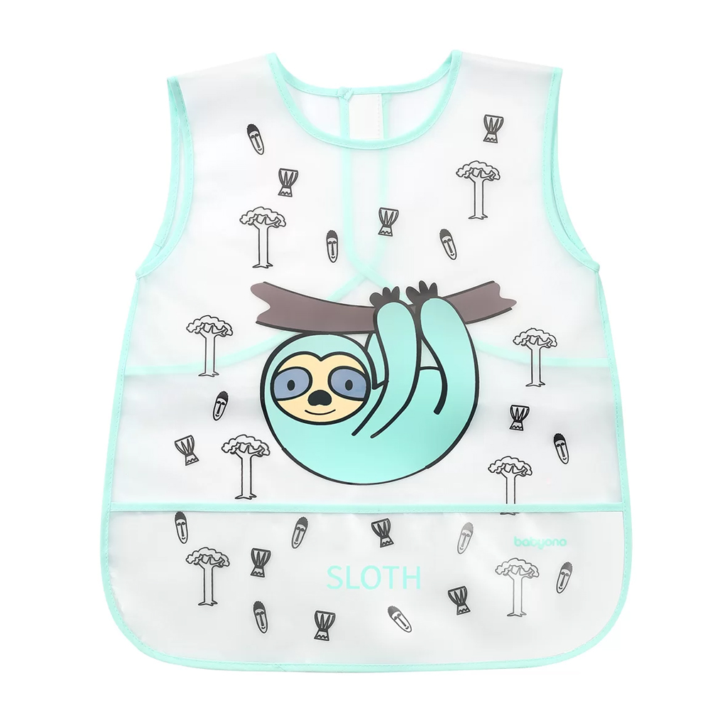 BabyOno Creative Baby Podbradak košuljica 36+ mjeseci Ljenjivac, mint - cover