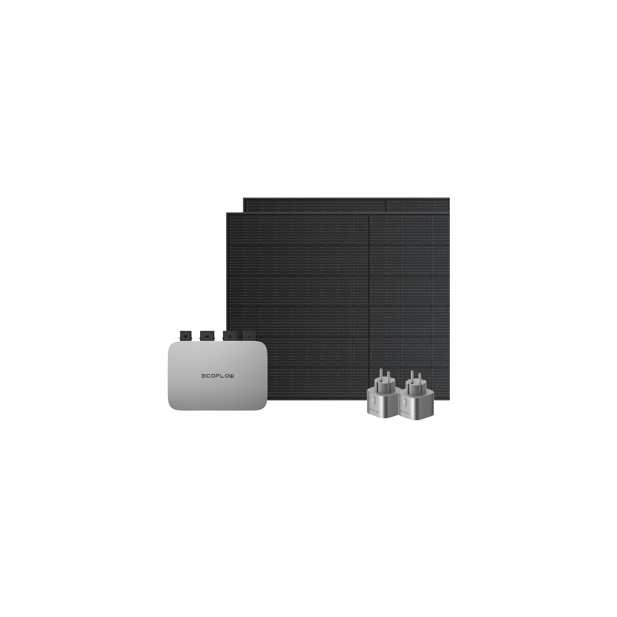 EcoFlow PowerStream Solarni Balkonski Set - Mikroinverter 800W + 2x400W Solarni Rigidni Panel + Pametne Utičnice - cover