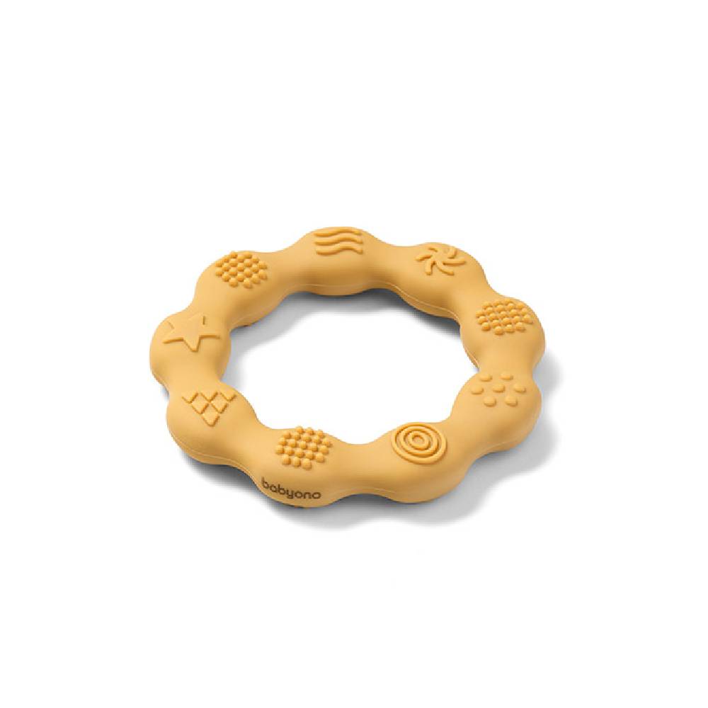 BabyOno Grickalica za zube Prsten, žuta - cover