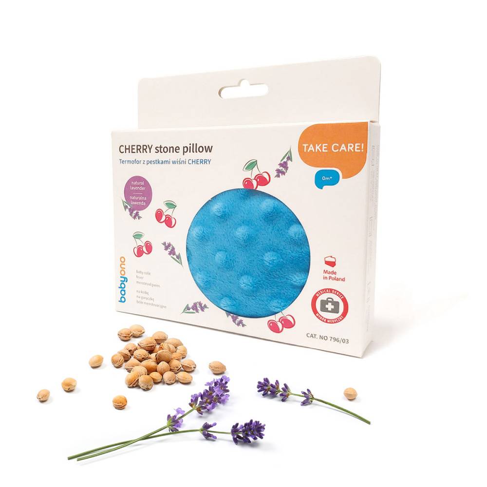 BabyOno Jastučić s košticama trešnje, plava - cover