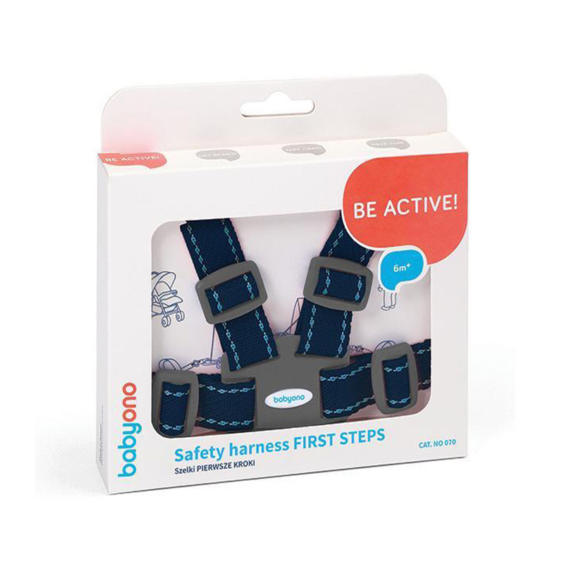 BabyOno Sigurnosni pojas za učenje hodanja tamnoplava-plava - cover
