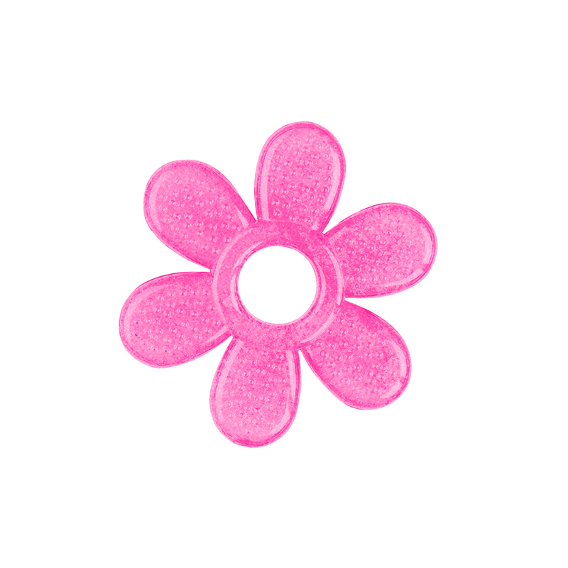 BabyOno Gelirana grickalica za zube Cvijet, roza - cover