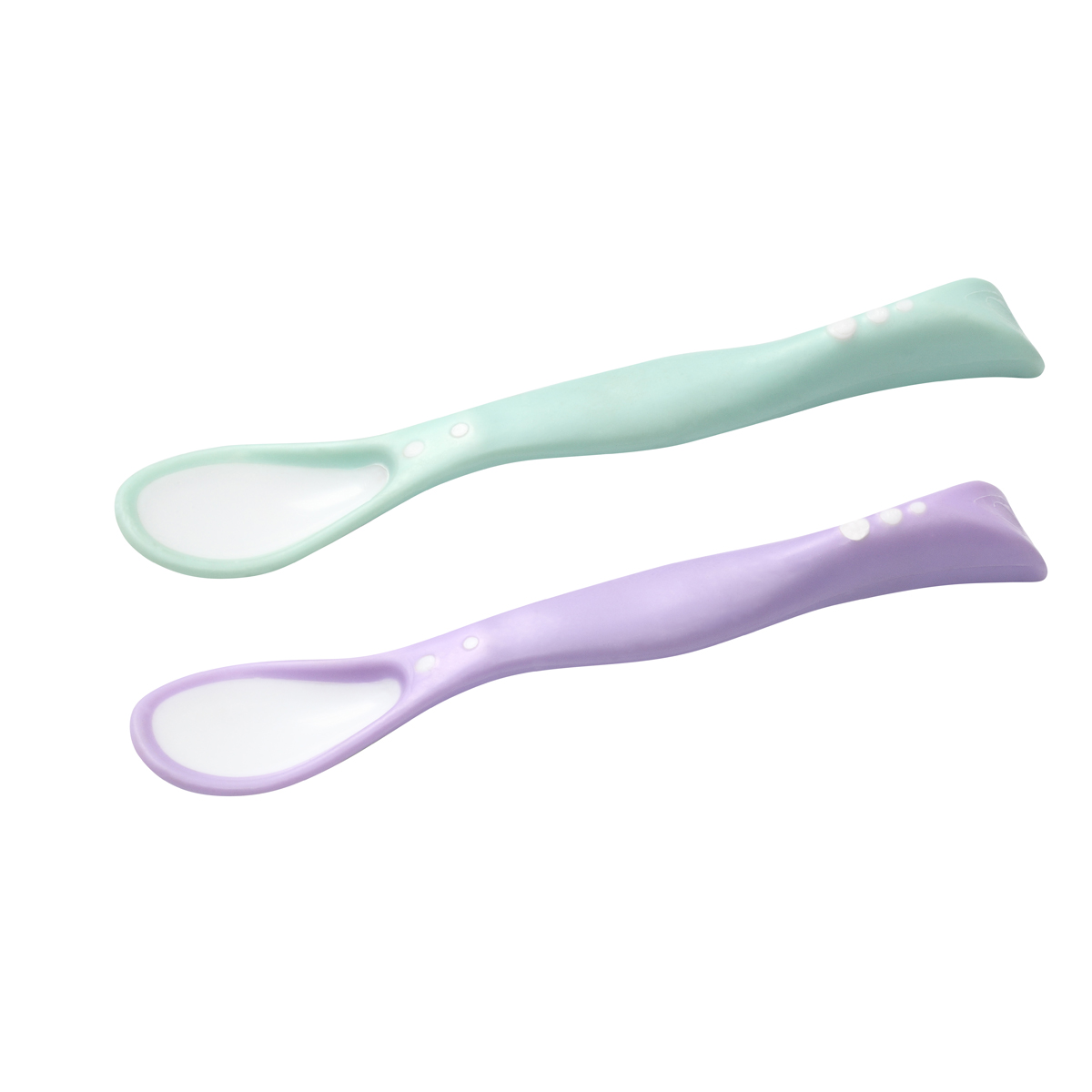 BabyOno Elastične žličice 2 komada, mint/ljubičasta - cover
