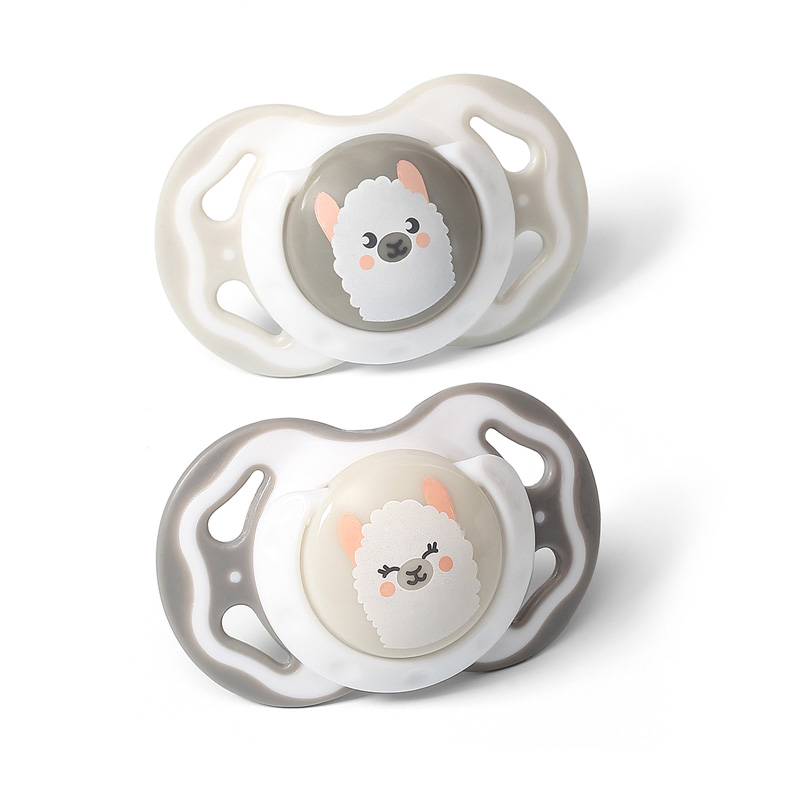 BabyOno Silikonska duda 3-6 mjeseca, siva - cover